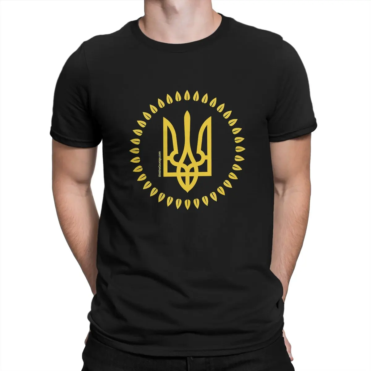 

Peace Ukrainnian Logo T Shirt Graphic Men Polyester Tees Summer Clothing Harajuku Crewneck TShirt