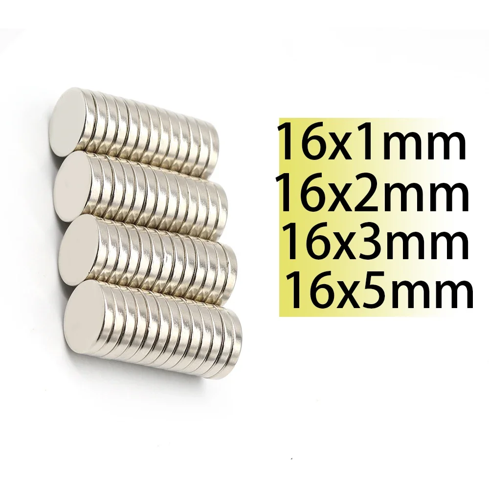 N35 16×1 16×2 16×3 16×5 Magnet  Strong Neodymium Motor Magnets Scooter  Nickle Three Layers Search Rare Earth Magnetic Fridge
