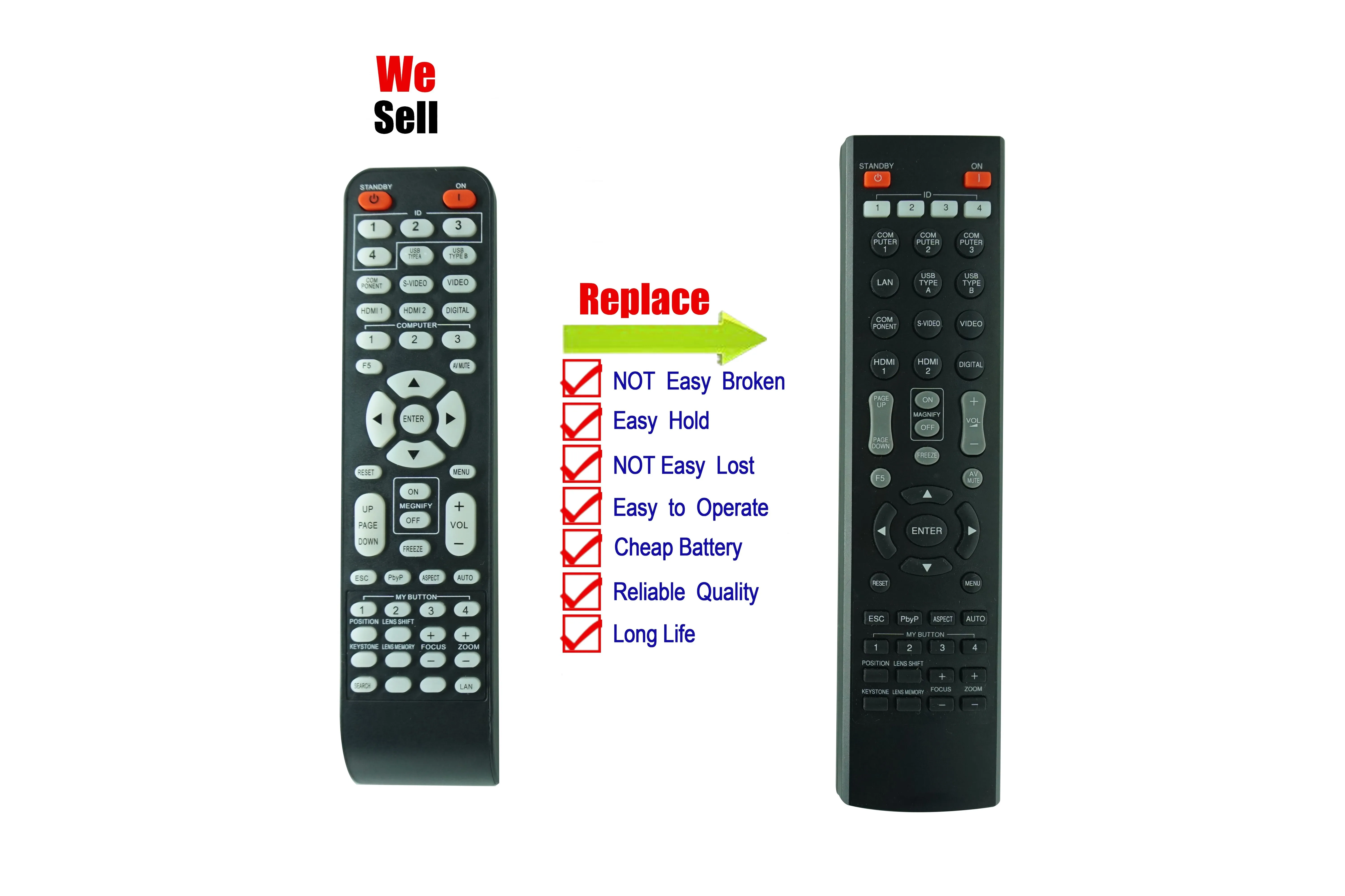 Remote Control For Hitachi CP-WX8240A CP-WU8450 CP-WU8451 CP-WUX8450 CP-WX8255 CP-WX8255A CP-X8160 DLP Home Theater Projector