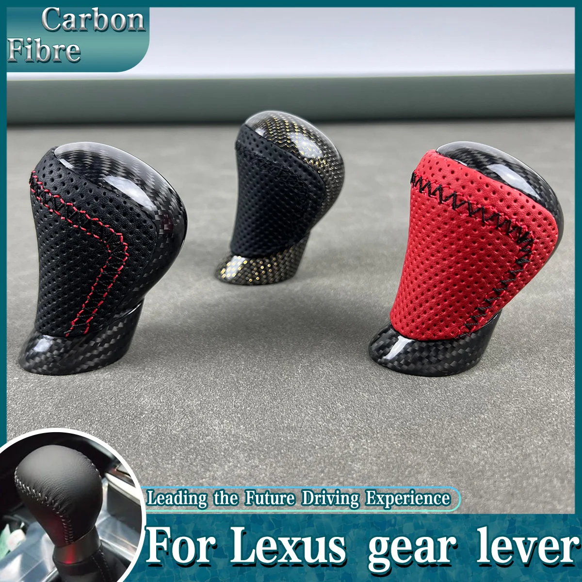 

Customized style For Lexus IS200 IS250 IS300 Carbon Fiber Shift Lever Gear Lever Shift Head