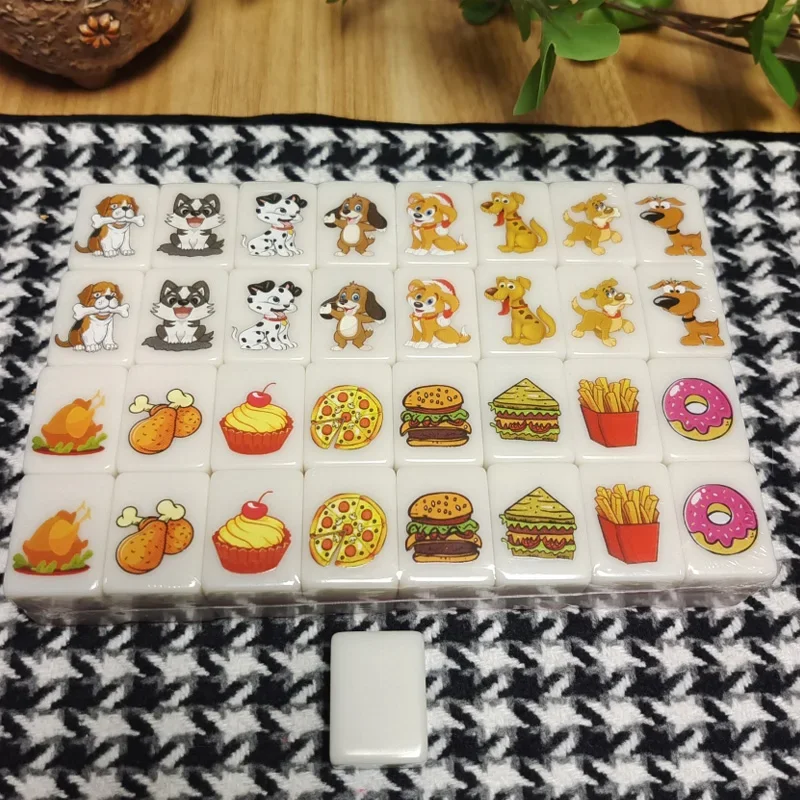 64+1 Seaside Escape Mahjong Board Games Tiktok Tile 24mm Mahjong Multi-style Pattern Flag Ball Battle Chee Chess Toys for Adult - Image 2