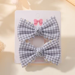 Charming Floral Hair Bow Clips - Pastoral Lace Cotton Hair Accessories (FJ5058 - 2A - 1)