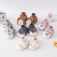 2024 New Winter Cute 3D Cartoon Animals Baby Shoes, Newborn Warm Fluffy Infant Socks Shoes Non-Skid Indoor Slippers 2