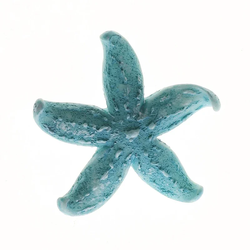 1Pc Coral Starfish Aquarium Scenery Ornaments Simulation Resin Starfish for Fish Tank Aquarium Decoration Yellow/White/Blue/Red