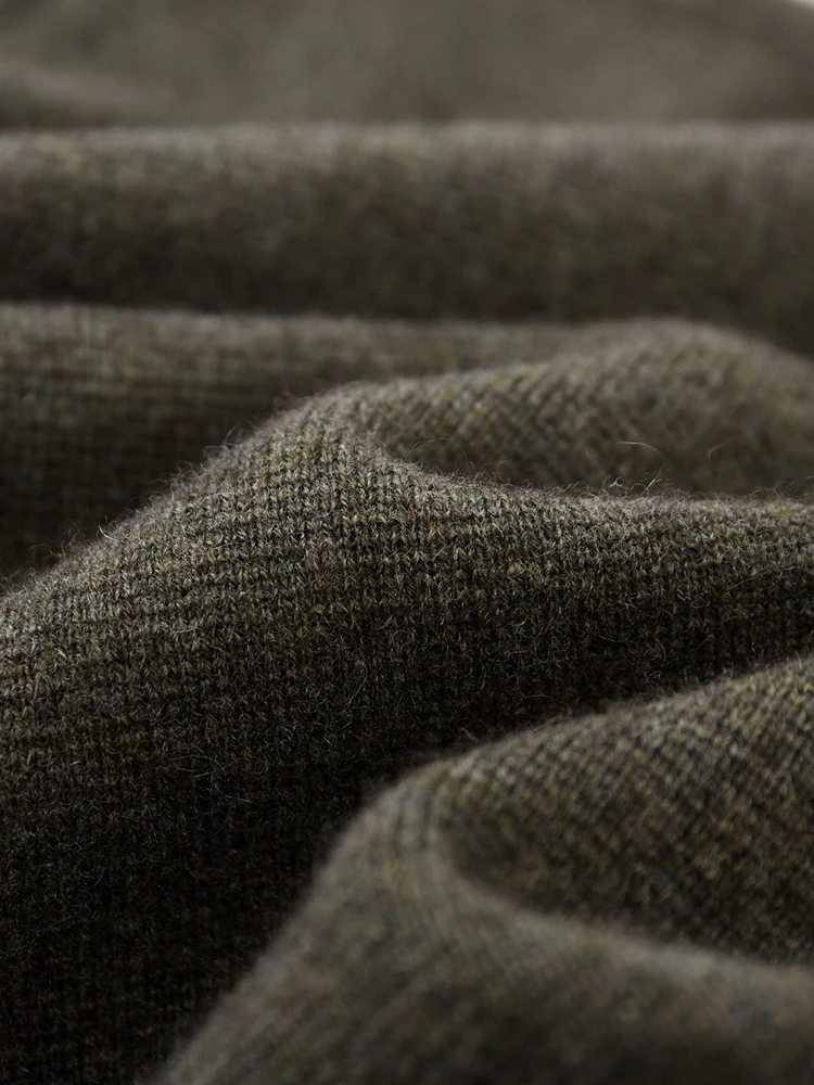 Addonee Mne's V-neck Sweater Coat Spring Autumn 100% Merino Wool Cardigan Smart Casual Comfort Coat Cashmere Knitwear Fashion