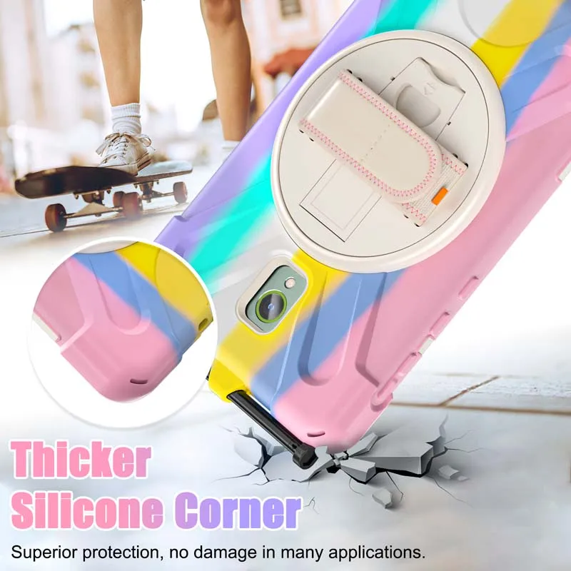 Durable Anti-Crack Tablet Case with Shoulder Strap and Holder