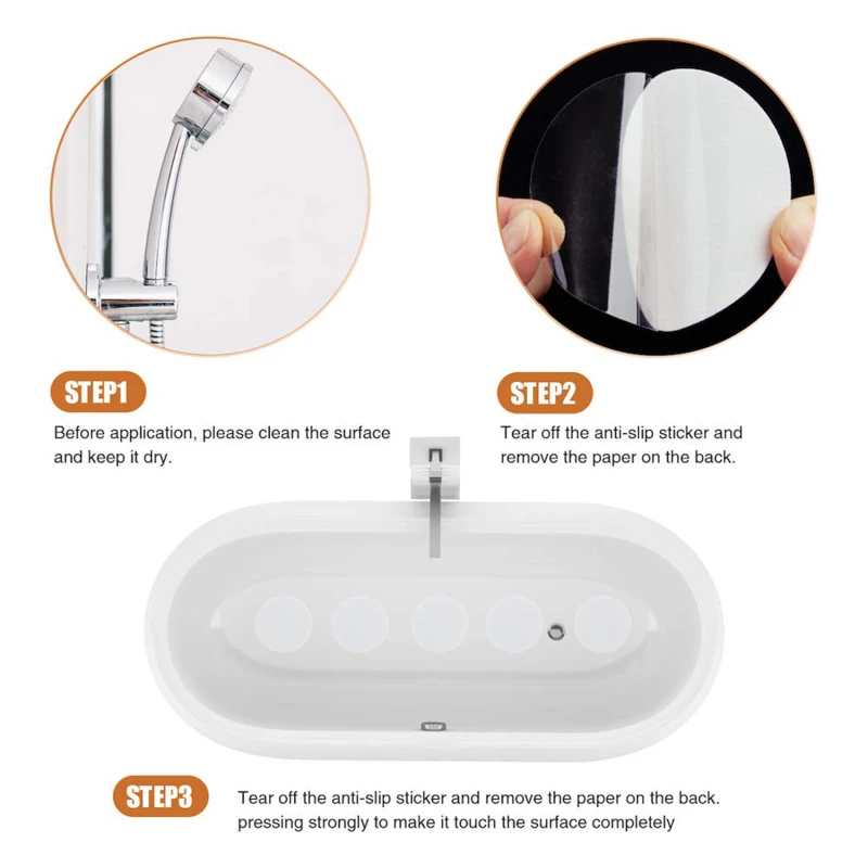 24Pcs Transparent Bath Showers Anti Slip Strips For Bathroom Kitchen Living Room Carpet Safety Non-Slip Strip Floor Sticker anti slip strips