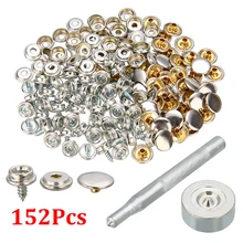 

152pcs 10mm Screw Boat Marine Repair Canvas Fabric Snap Fastener Cover Button Socket Screw Stud Self-Tapping Support Accessories