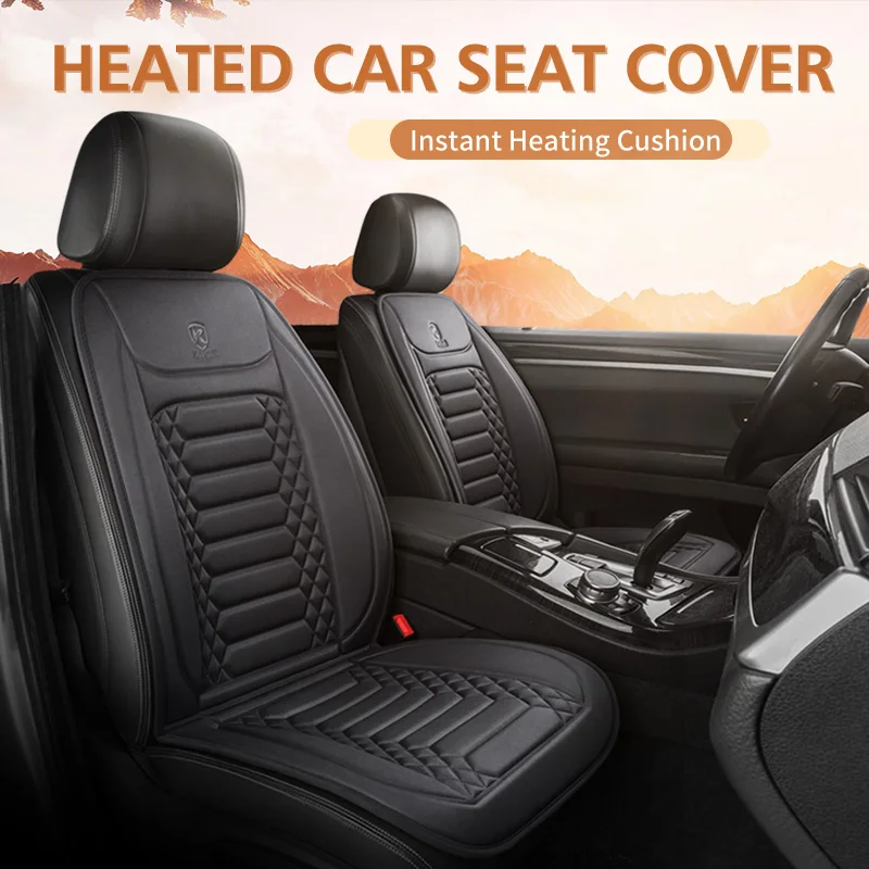 Winter Wärmer Beheizte Auto Sitz Abdeckung 12V Heizung Auto Sitzkissen Universal Volle Zurück Heizung Sitz Pad Schutz Auto zubehör – Detail 1