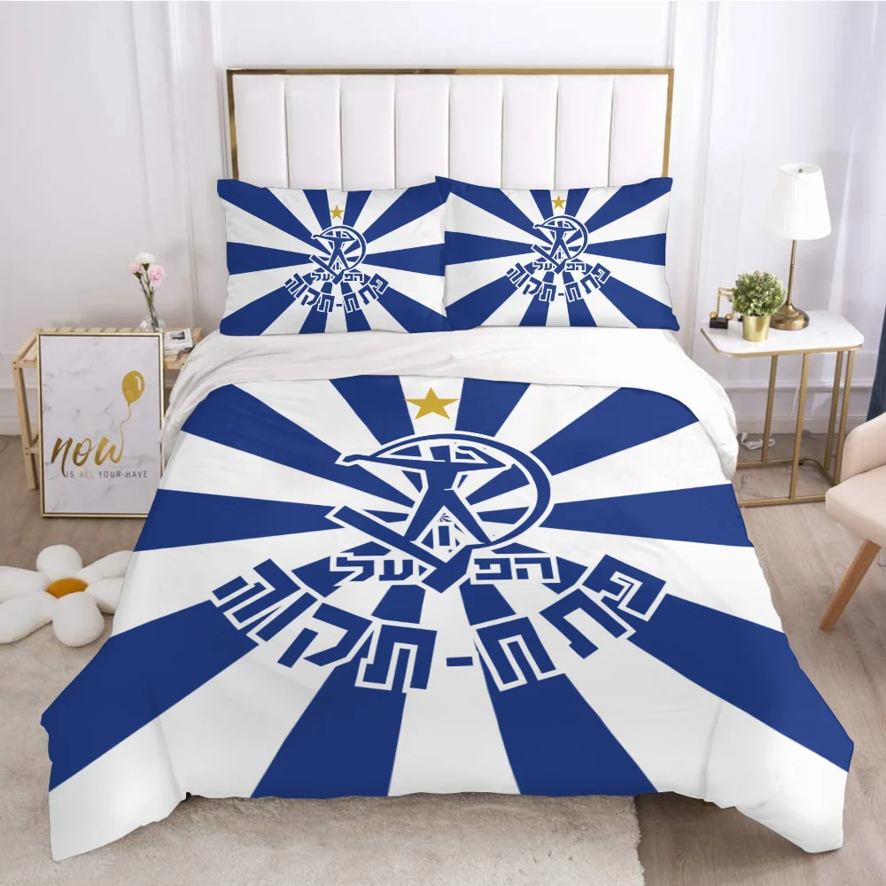 3D Printed Hapoel Petah Tikva Bedding Set Duvet Cover Bedroom Comforter Single Twin King ​Size Quilt Cover Home Textile 2/3PCS 3