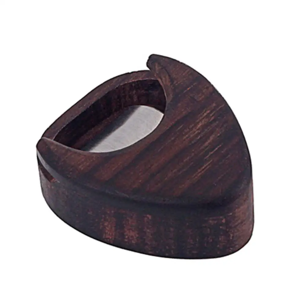 Heart Shape Wooden Portable Guitar Bass Pick Stylish 1Pc Heart Shaped Storage Box Container