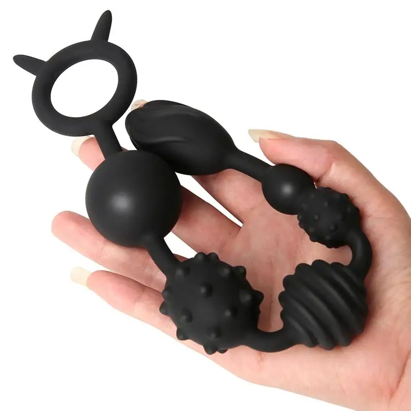 Plug Anal Beads de Silicone Leten Little Devil Espiral