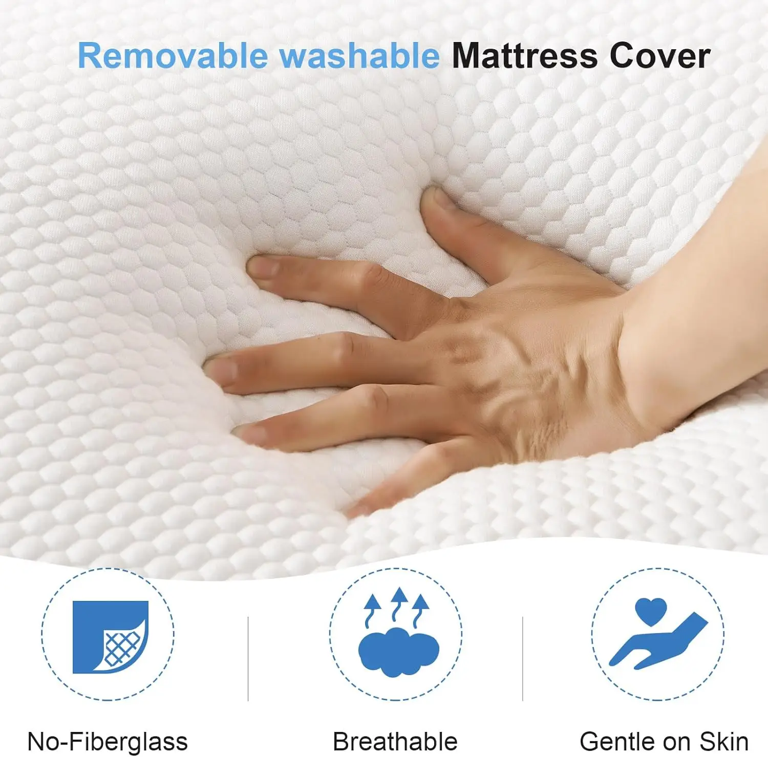 10 Inch Gel Memory Foam Mattress Firm Support Removable Cover Fits Various Bed Frames Non Fiberglass Queen Size Mattress