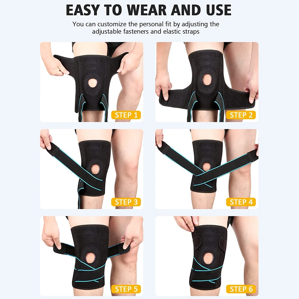 1Pcs Knee Braces Knee Pain Side Stabilizers Man Women Non Slip Adjustable Support Joint Pain Relief LCL knee brace knee support