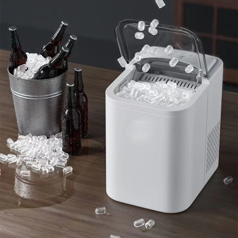 Ice Maker,Portable Ice Maker Machine With Carry Handle,Self-Cleaning Makers Bags and Scoop Basket for Home Bar
