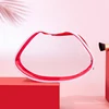 Transparent Women's Cosmetic Bags Waterproof PVC Cute Red Lips Shape Lipstick Pouch Travel Makeup Storage Organizer Accessories 3
