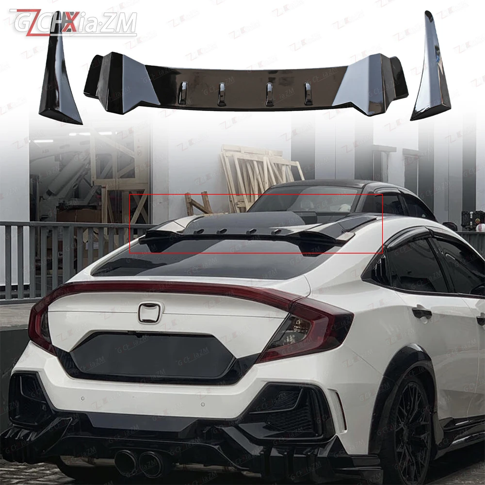 Carbon Fiber Roof Rear Spoiler Wing 2