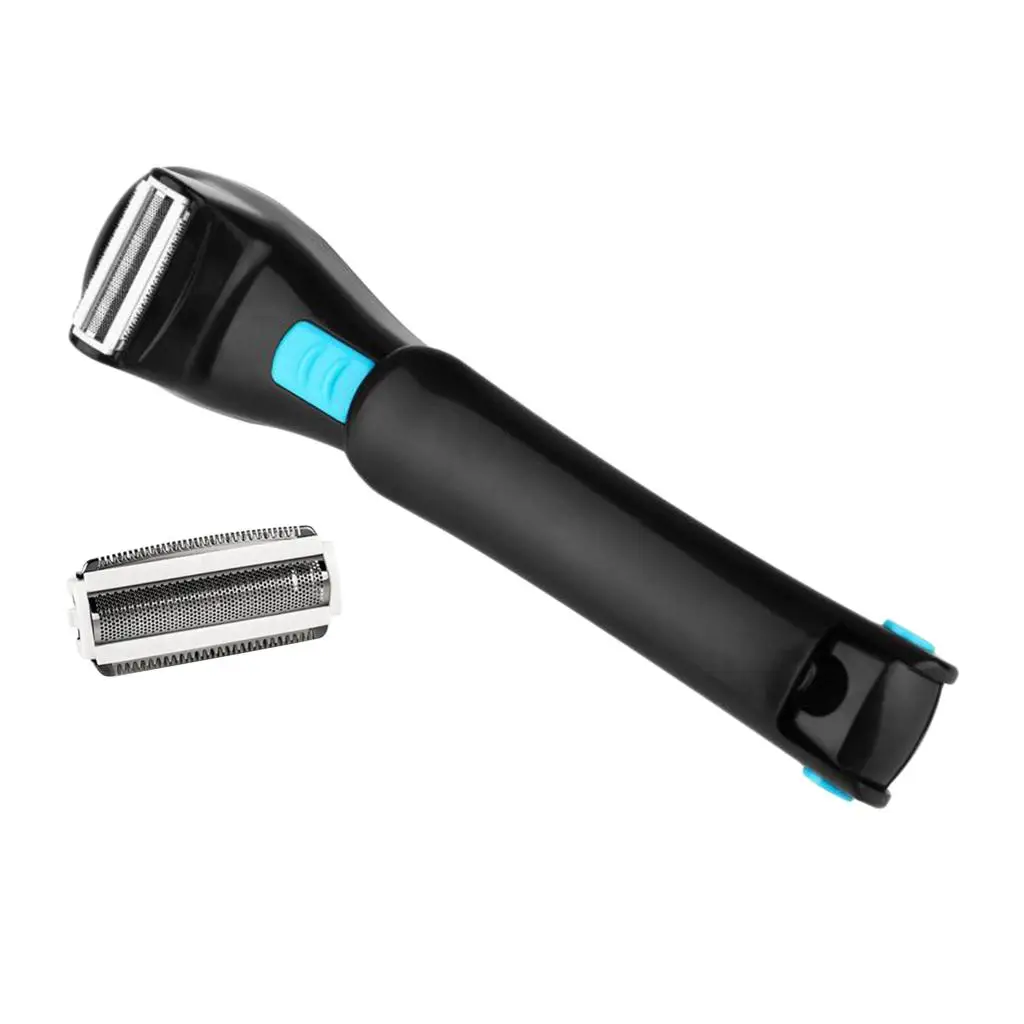 Electric Back Hair Shaver Hair Removal Body Shaving Tool Battery Powered Cordless Foldable Body Hair Trimmer Hair Removal Tool
