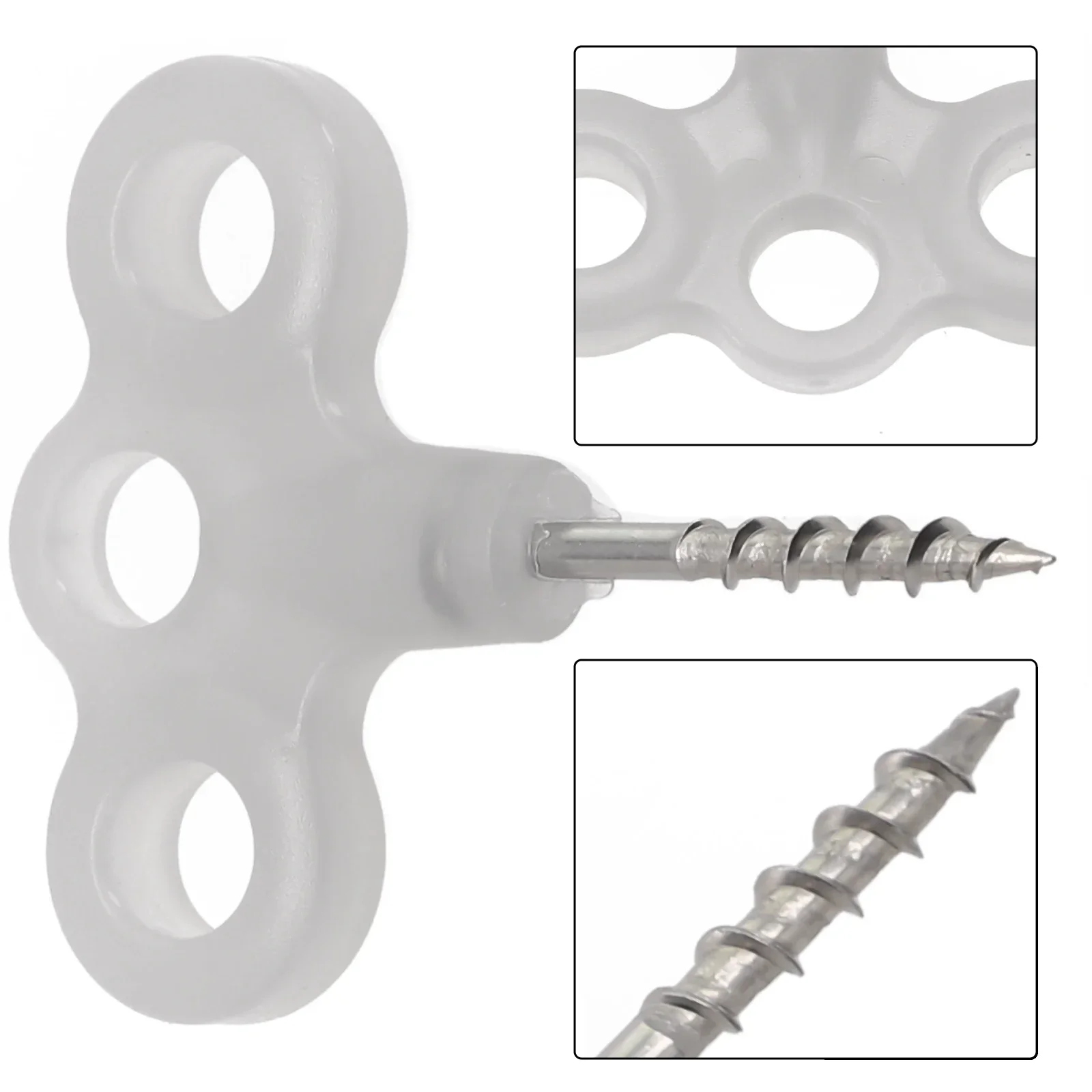 Camping Luminous Tent Screw Peg Nail Spike Hook Ground Anchors Screw Rope Tree Decking Travel Peg