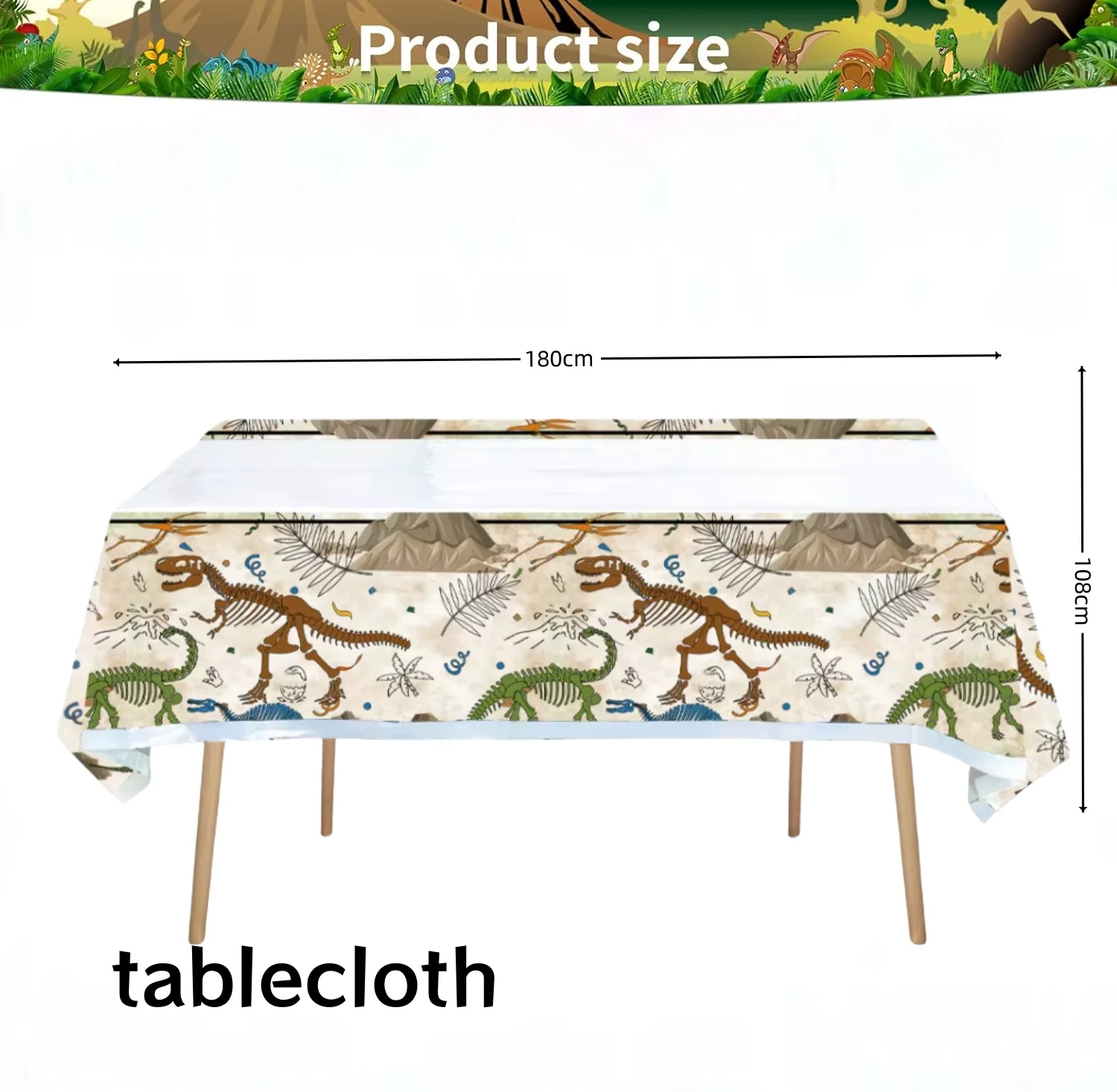 Dinosaur Tablecloth Birthday Decoration Cartoon Dinosaur Disposable Table Cloth Table Cover 1/5pcs Kid Favor Gift Party Supplies