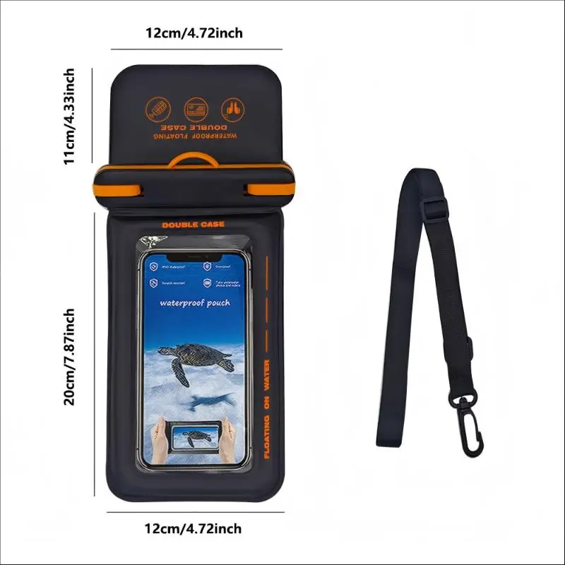 Double Space Waterproof Phone Pouch with Lanyard – Floating Waterproof Case