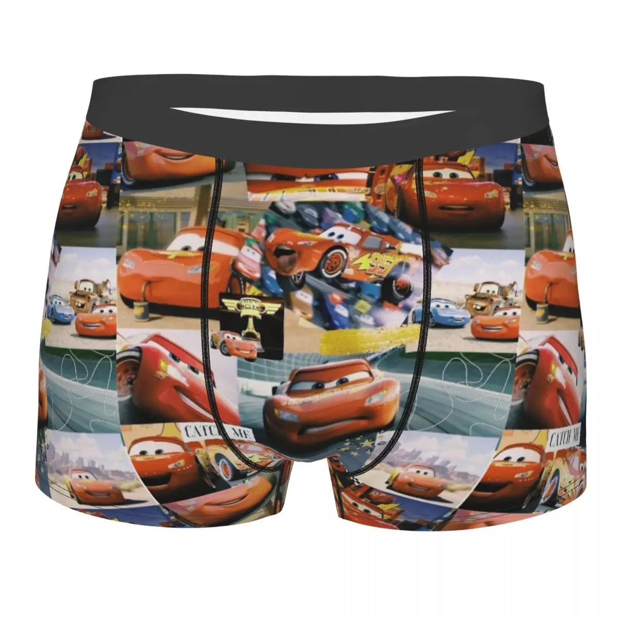 

Humor Boxer Lightning Mcqueen Cars Galaxy Shorts Panties Men Long Underwear Breathable Underpants for Homme Plus Size