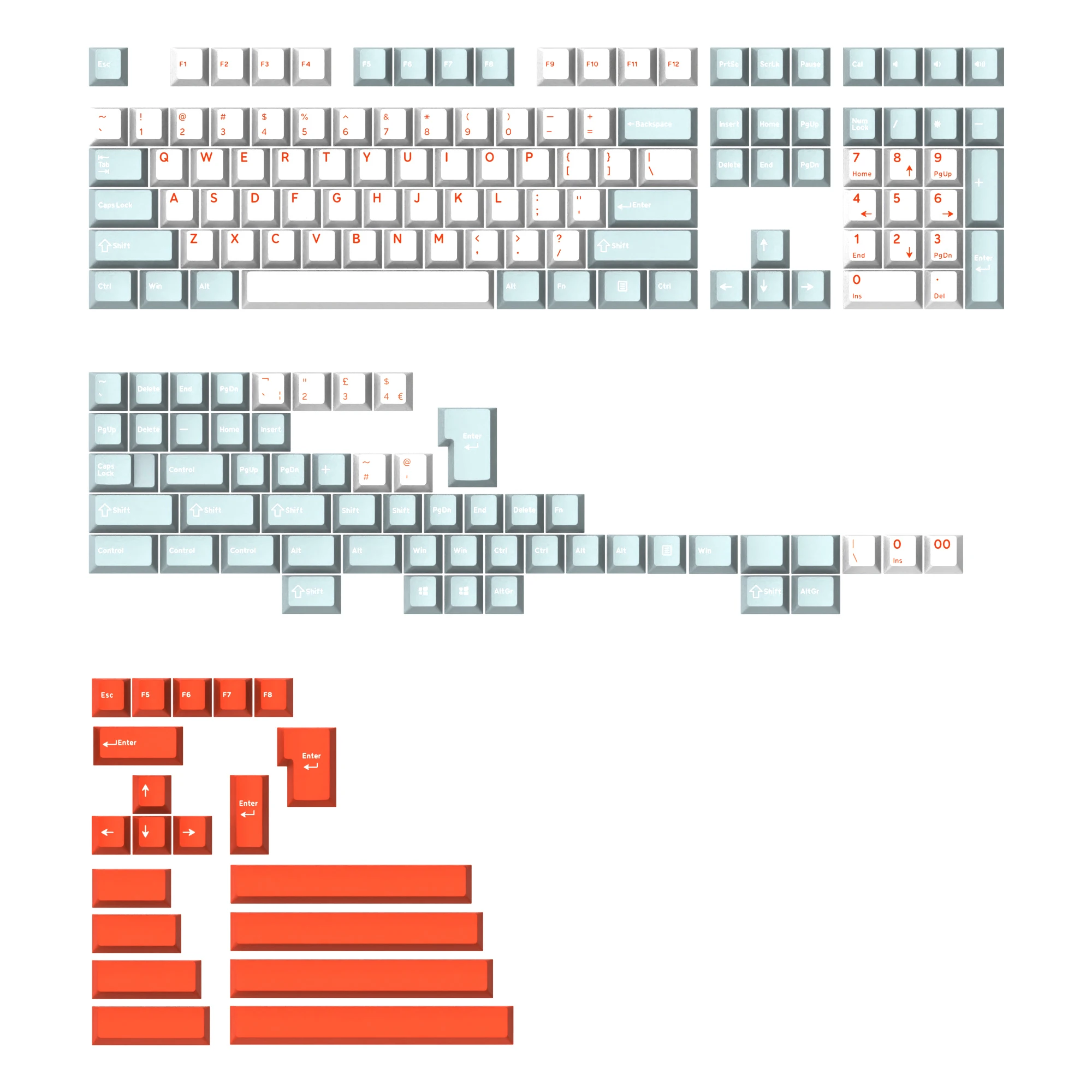 Salmão Keycap Perfil Cereja Doubleshot Pbt Teclado mx Juízes Fantasmas 60 65 87 104 Bm60 Bm65 Xd64 Bm68 Cstc75 Mk870 Vn96 gj - Imagem 2