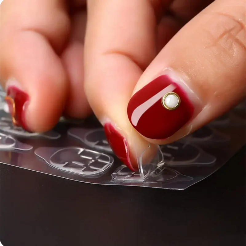 Nail Stickers 600PCS Double Sided Glue Waterproof Breathable Fake Nails