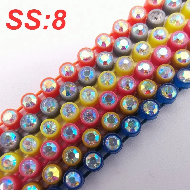SS8 AB Rhinestone Banding 10yards Trimmings - AliExpress
