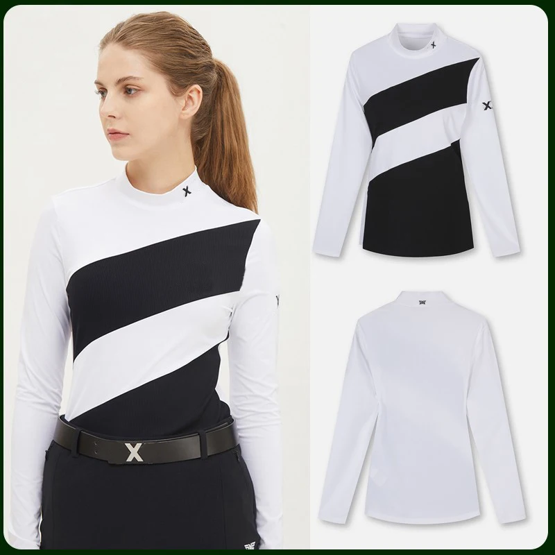 2022NewGolfClothingWomensAutumnLongSleeveTopSlimFitSports