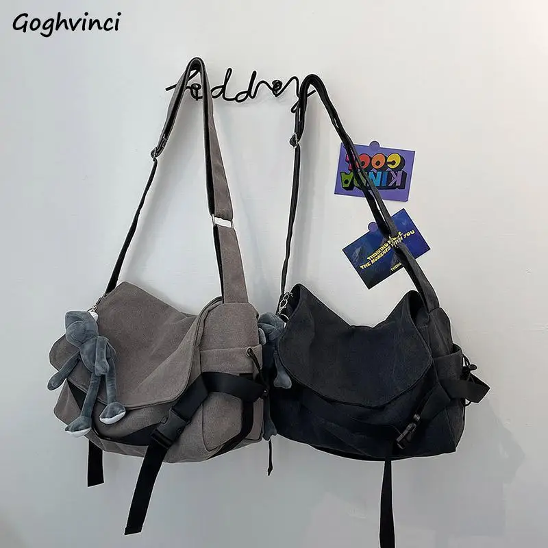 

Vintage Super Large Capacity Crossbody Bags Men Travel Portable Shoulder Messenger Handbag Student Couple Simple Totes All-match