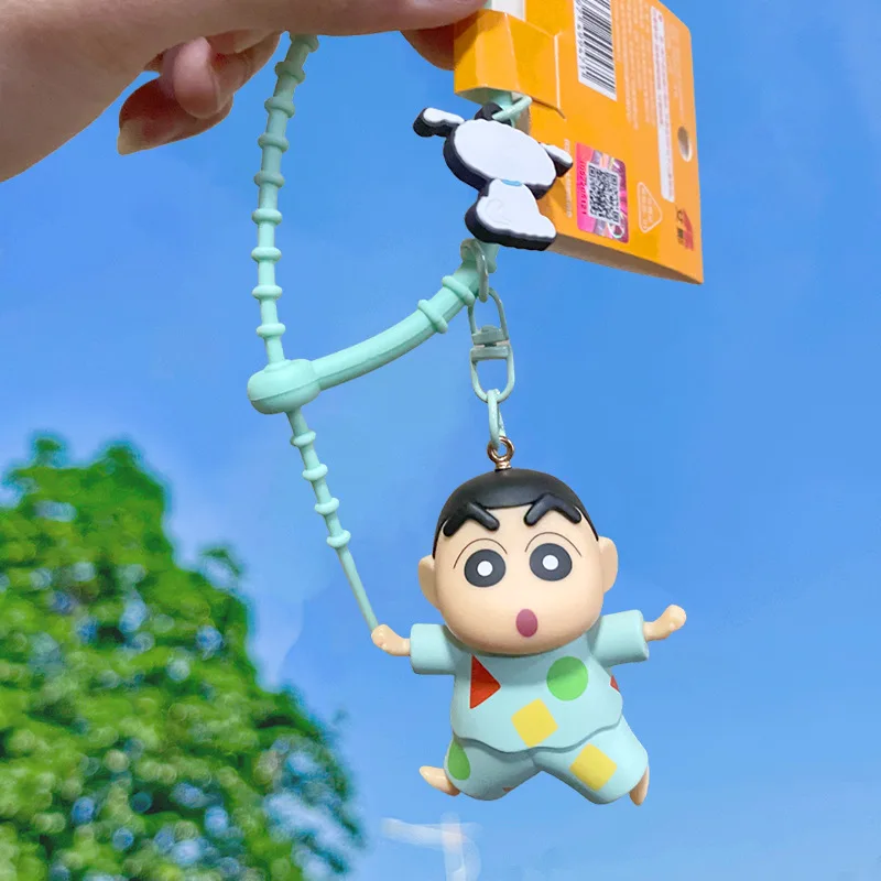

Новинка Аниме Crayon Shin-chan Kawaii Q версия Cos крест платье искусственная ПВХ модель игрушки кукла парная подвеска брелок подарки