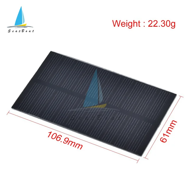 Smart Electronics Solar Panel 1W 5V Electronic DIY Small Solar Panel for Cellular Phone Charger Home Light Toy etc Solar Cell 4