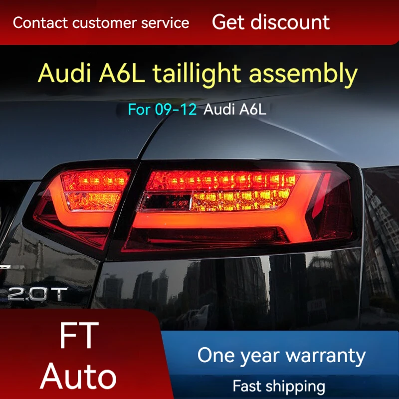 

Car lights For 09-12 Audi A6L tail light assembly modified LED running lights, flowing turn signals, brake lights