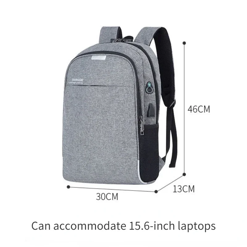 Men's Business Backpacks Wear-resistant Urban Bagpack for Laptop 15.6 Inch Multifunctional Travel Rucksack with Headphone Jack
