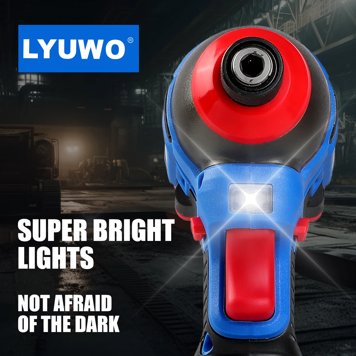 LYUWO 16V Electric Drill Screwdriver 160N.m impact Driver cordless drill Household Multifunction Hit Power Tools 5