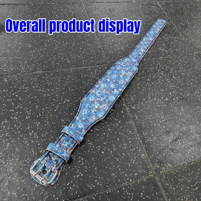Lady Gym Weightlifting Belt with Blue Sparkling Flowers Female Powerlifting Belt Suitable for Women Lover Girlfriend Gym Belt 5