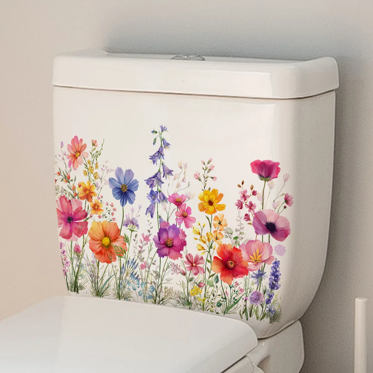 Green Leaves Flowers Wall Sticker Self Adhesive Bathroom WC Toilet Sticker Removeble Flower Home Decoration Decals wall stickers toilet stickers