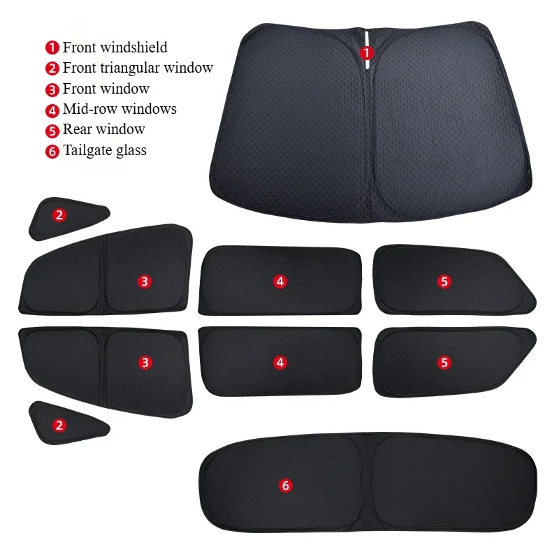 For DENZA D9 sunshades, car side curtains, privacy sunshades, front shields, umbrellas, sun protection and heat insulation