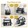 Professional Makeup Brush Holder - Large Clear Waterproof Cosmetic Organizer Bag with Adjustable Strap and Dividers for Easy Acc 5