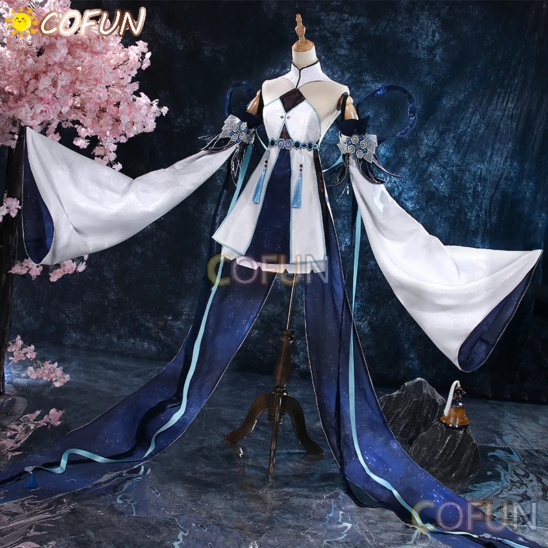 

COFUN Guizhong косплей костюм игра Genshin ударная игра Genshin Gui Zhong костюм Хэллоуин женское платье