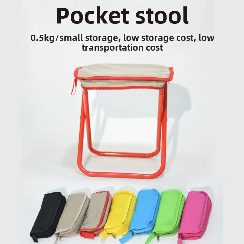 Camping Stools Foldable Little Maza Creative Pocket Stool Bag For Carrying Mini Chairs And Stools With You When Going Out