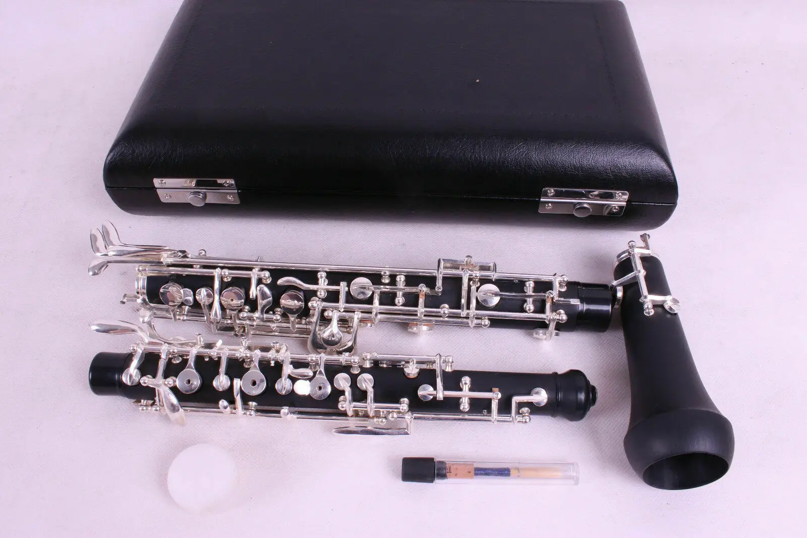 New Oboe C key Ebonite Wood 3rd Octave left F Resonance F with Oboe Case