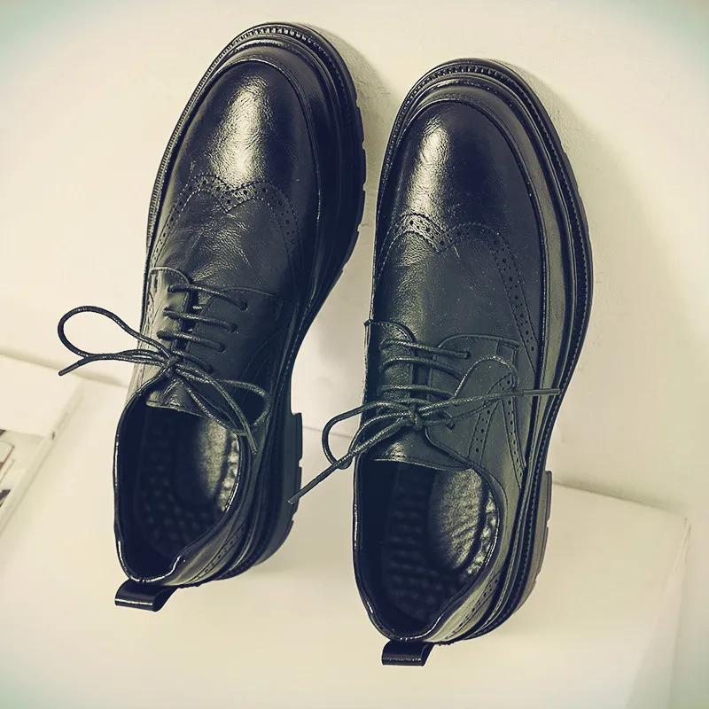 Wedding Leather Business Shoes For Men Mens Formal Shoes White Leather Oxford 38-44 mens brogue shoes