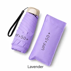 Compact UPF50+ UV Protection Mini Umbrella - Lightweight, Portable, and Foldable - Metal - fiber composite (PURPLE)