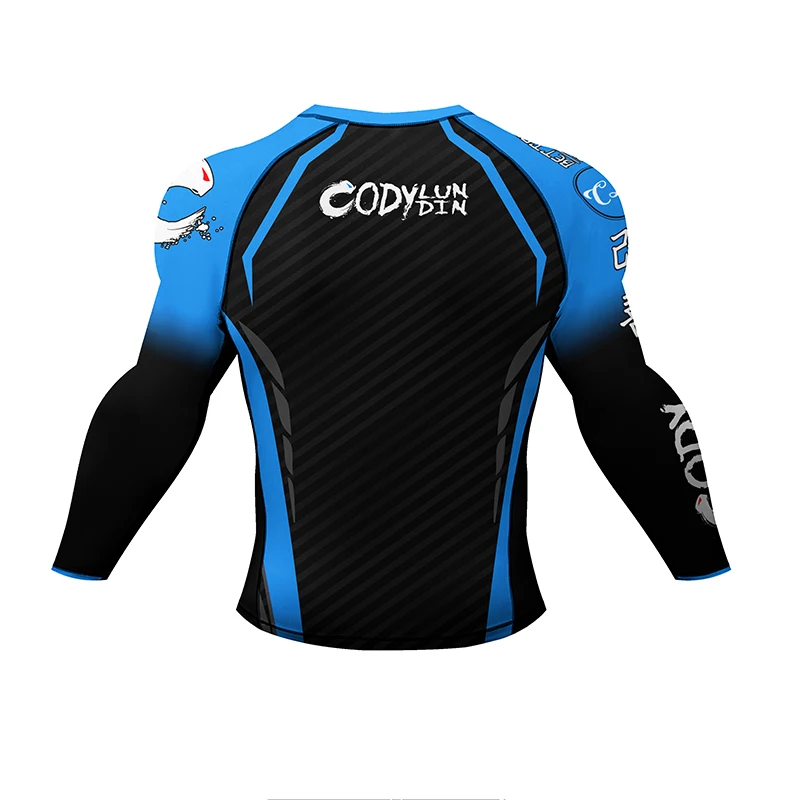 Rashguard MMA T-shirt+Pants Suit Men 4PCS/Set Jiu Jitsu Brazilian Grappling Bjj Boxing Rash Guard Sport Jerseys Fighting Shorts