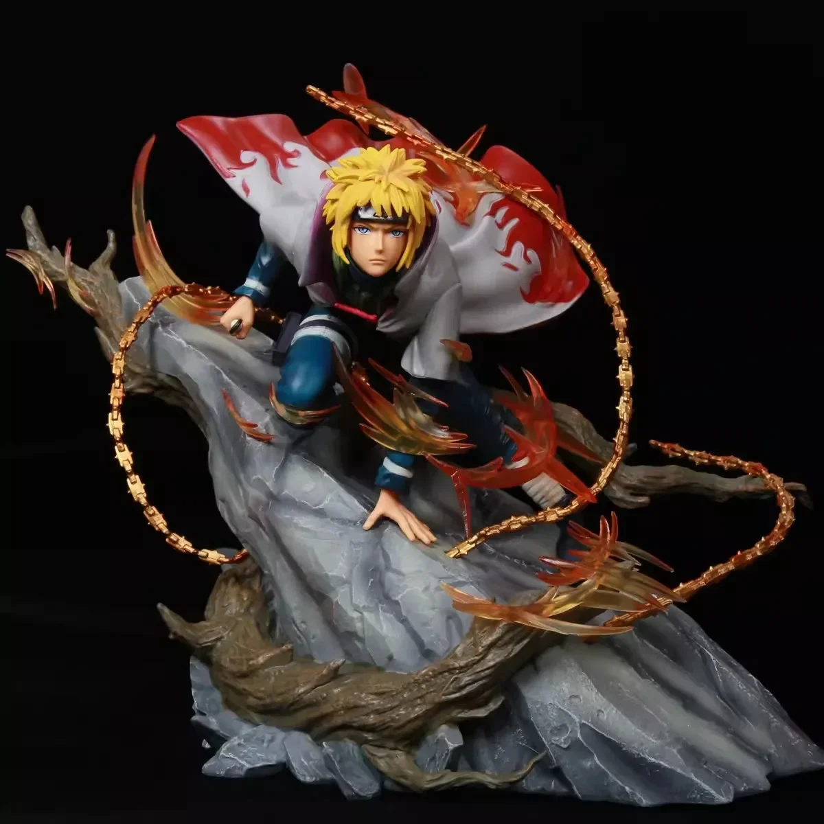 

41cm Naruto Cw Bond Fate Flying Thunder Fourth Generation Minato Jiraiya Uzumaki Naruto Oversized Statue Model Figures Toy Gifts