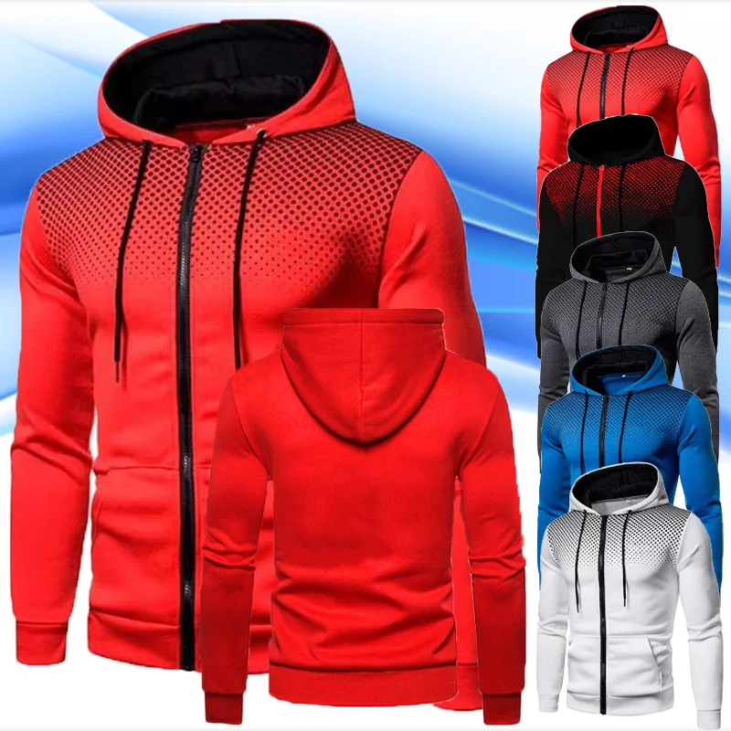 Sweatshirts Men Personality Hoodies Men's Fashion Slim Fit Jacket Casual Spring Autumn Winter Fleece Zipper Jackets