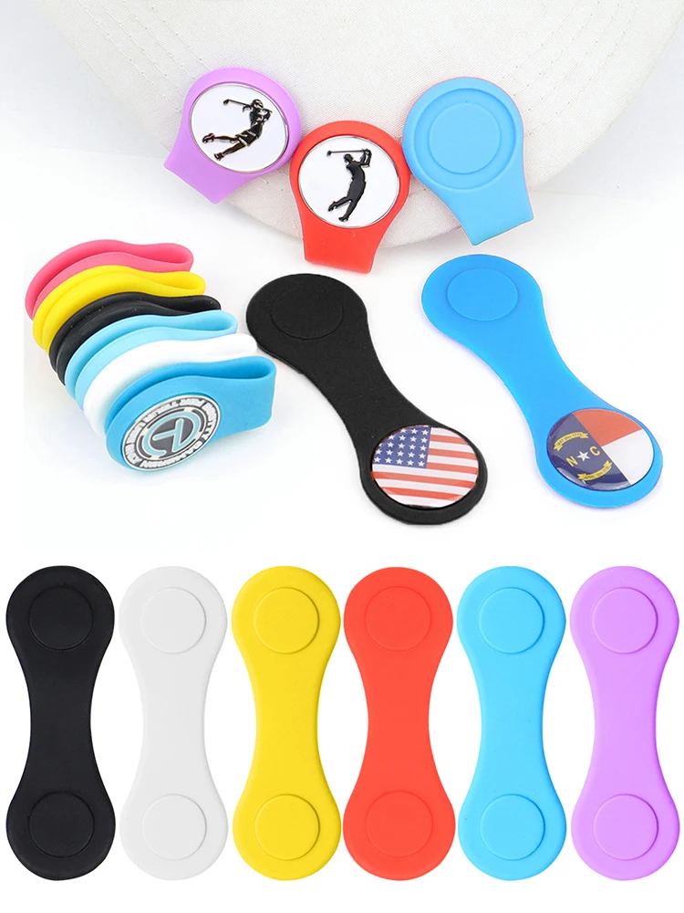 Silicone Golf Ball Marker Holder Strong Mini Golf Position Calibration Clamp