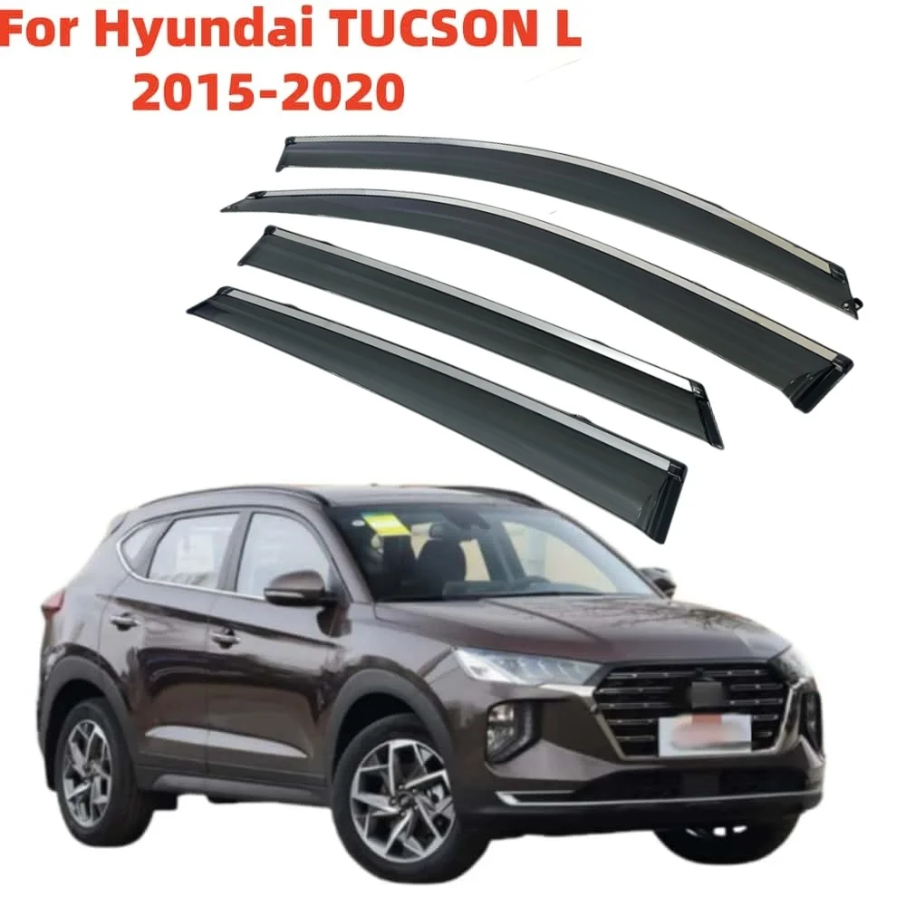 For Hyundai Tucson L 2015 Car Accessories Door Window Visor Deflector Awnings Shelters Sun Rain Guard
